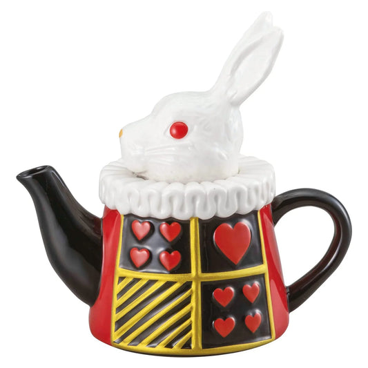 March Hare Alice in Wonderland Porcelain Teapot – Front View with Gift Box