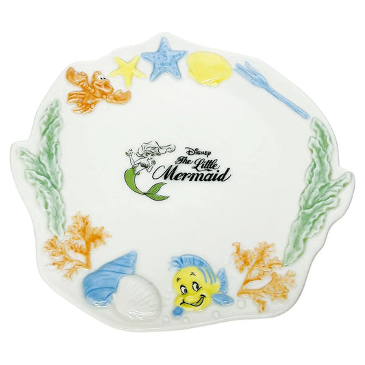 Disney Ariel Relief Plate – The Little Mermaid porcelain dish with pastel artwork and shell shape – collectible giftware