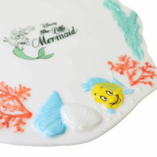 Disney Ariel Relief Plate – The Little Mermaid porcelain dish with pastel artwork and shell shape – collectible giftware