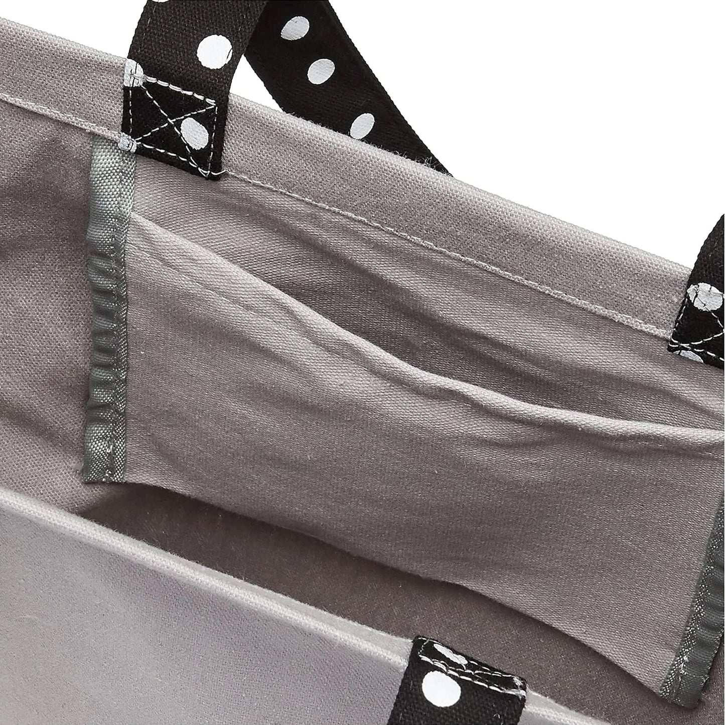 Interior view showing inner pocket of 3 Cat Brothers canvas tote – practical storage detail