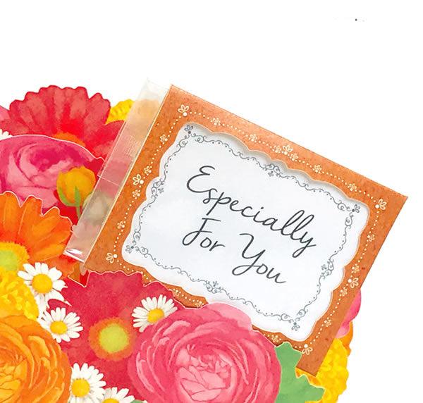 Blooming Chamomile Scented Bouquet Gift Basket Pop Up Greeting Card - Miss Girlie Girl