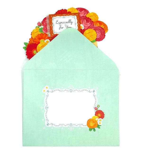 Blooming Chamomile Scented Bouquet Gift Basket Pop Up Greeting Card - Miss Girlie Girl