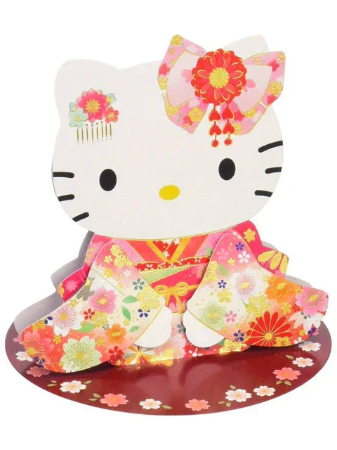 Hello Kitty Wearing Kimono Pop Up Greeting Card