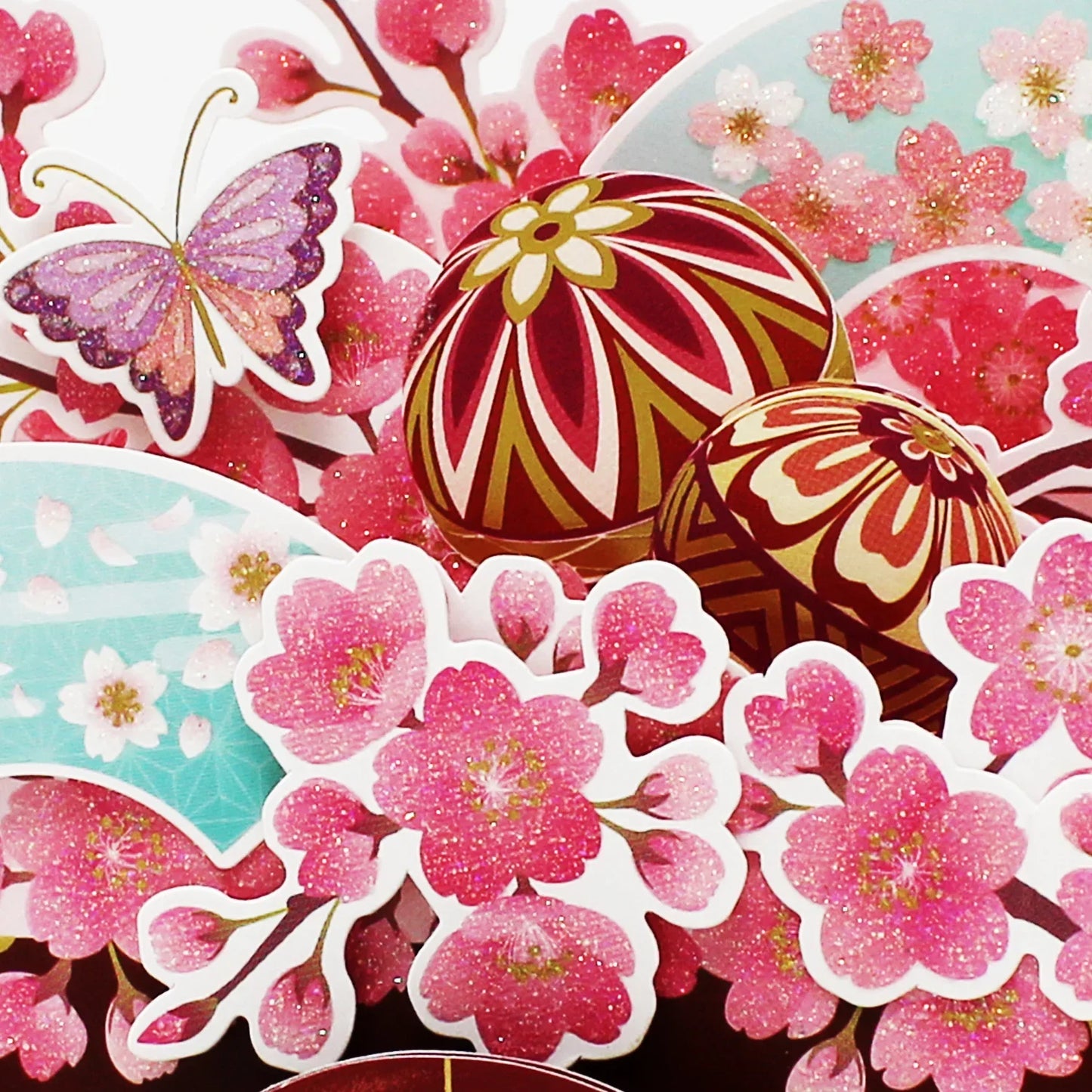 Cherry Blossom 3D Pop-Up Card – Elegant Floral Carriage with Glitter - Miss Girlie Girl