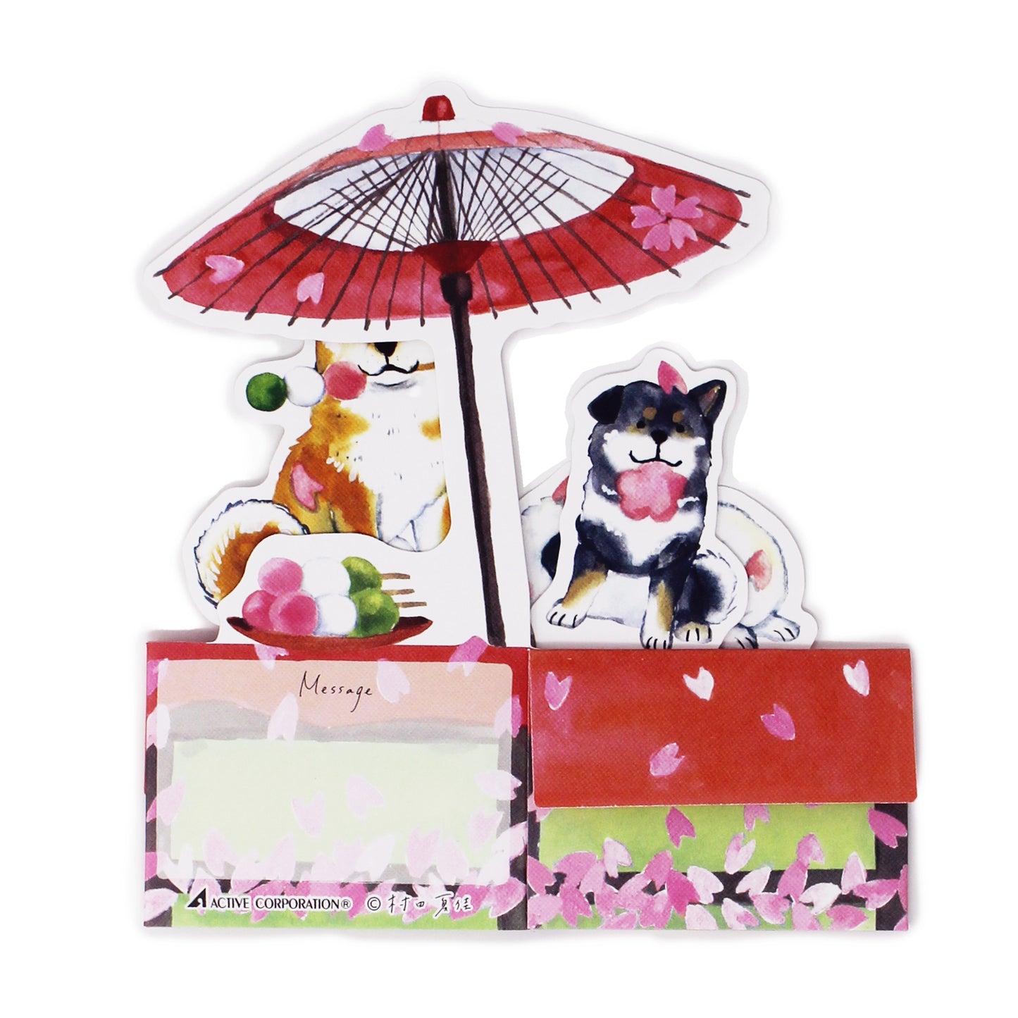 Japanese Tea House 3D Box Pop-Up Card – Shiba Inu Dogs, Mochi, Matcha Tea, Cherry Blossoms – Made in Japan, Mini Greeting Card - Miss Girlie Girl