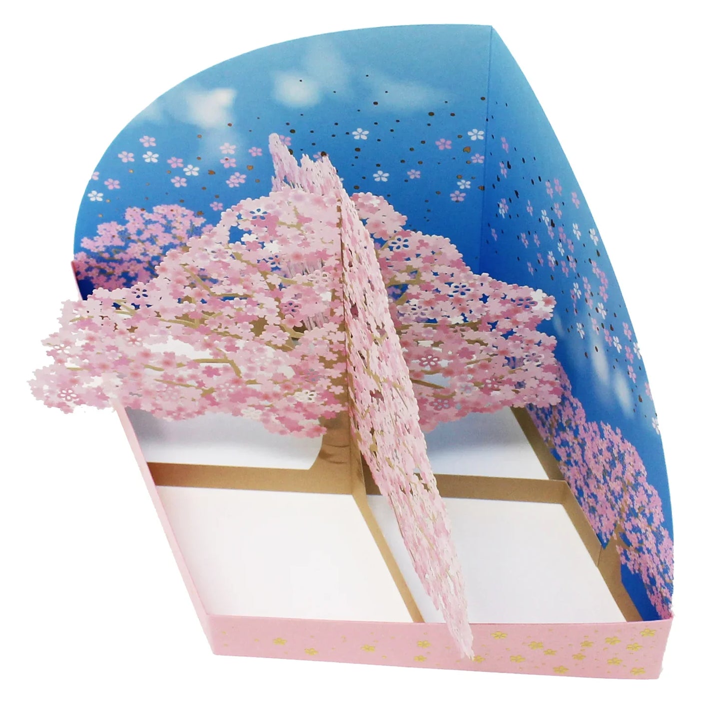 Cherry Blossom 3D Pop-Up Card – Elegant Sakura Tree with Gold Foil & Washi Paper - Miss Girlie Girl