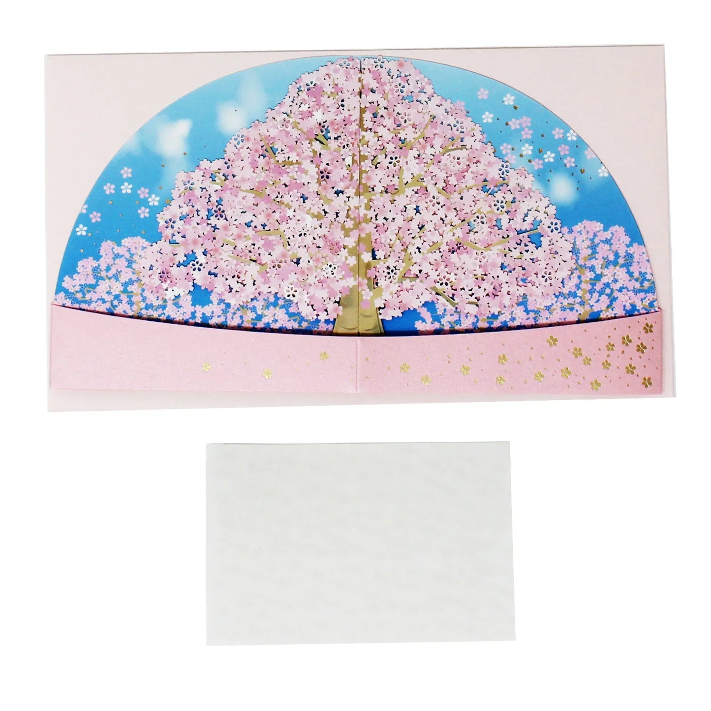 Cherry Blossom 3D Pop-Up Card – Elegant Sakura Tree with Gold Foil & Washi Paper - Miss Girlie Girl