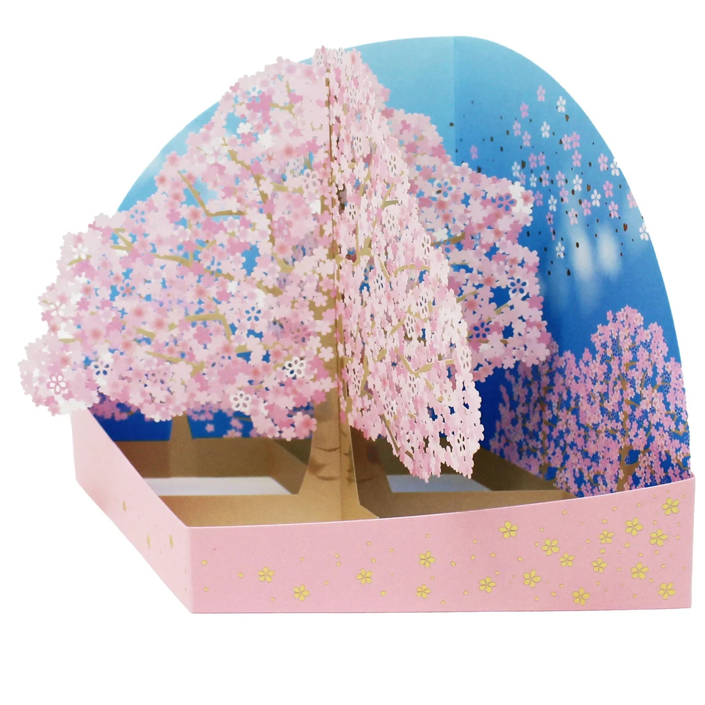 Cherry Blossom 3D Pop-Up Card – Elegant Sakura Tree with Gold Foil & Washi Paper - Miss Girlie Girl