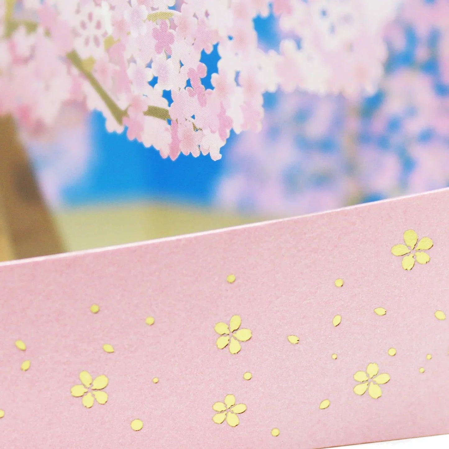 Cherry Blossom 3D Pop-Up Card – Elegant Sakura Tree with Gold Foil & Washi Paper - Miss Girlie Girl