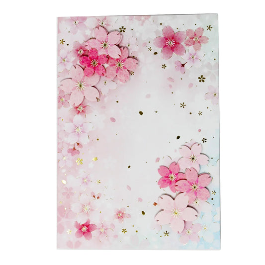 Sakura Pop-Up Card – Gold Foil Cherry Blossom & Mount Fuji | Japanese Greeting Card - Miss Girlie Girl