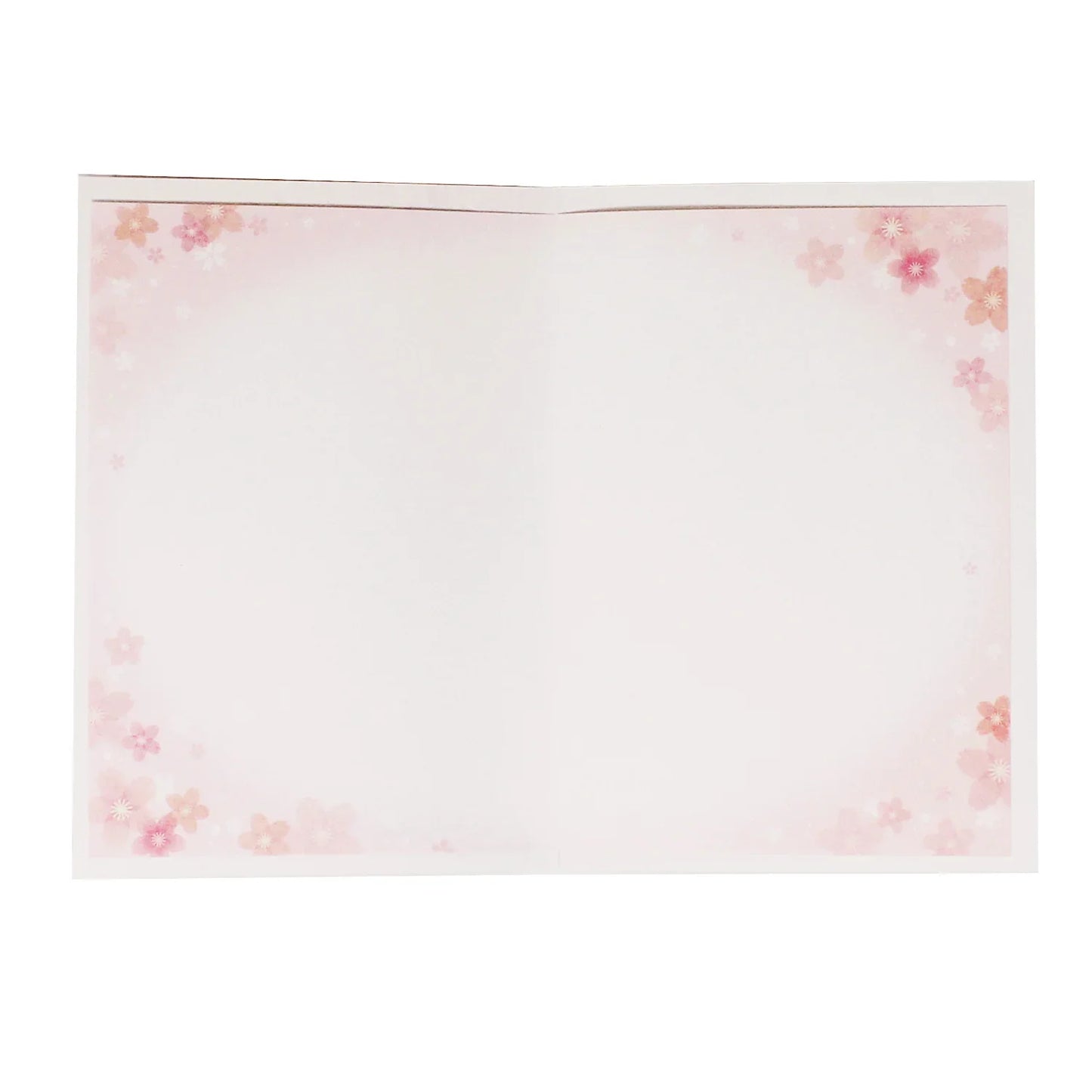 Cherry Blossom Embossed Card – Elegant Pink & Gold Foil Sakura Keepsake - Miss Girlie Girl