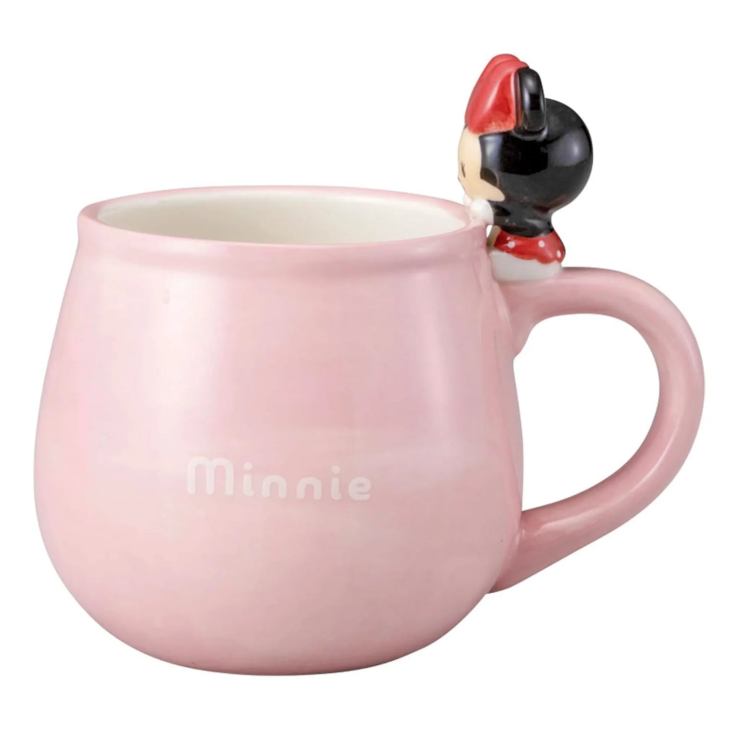 Disney Minnie Mouse Yururun Mug - 3D Handle Figure - Pink Porcelain Collectible Cup