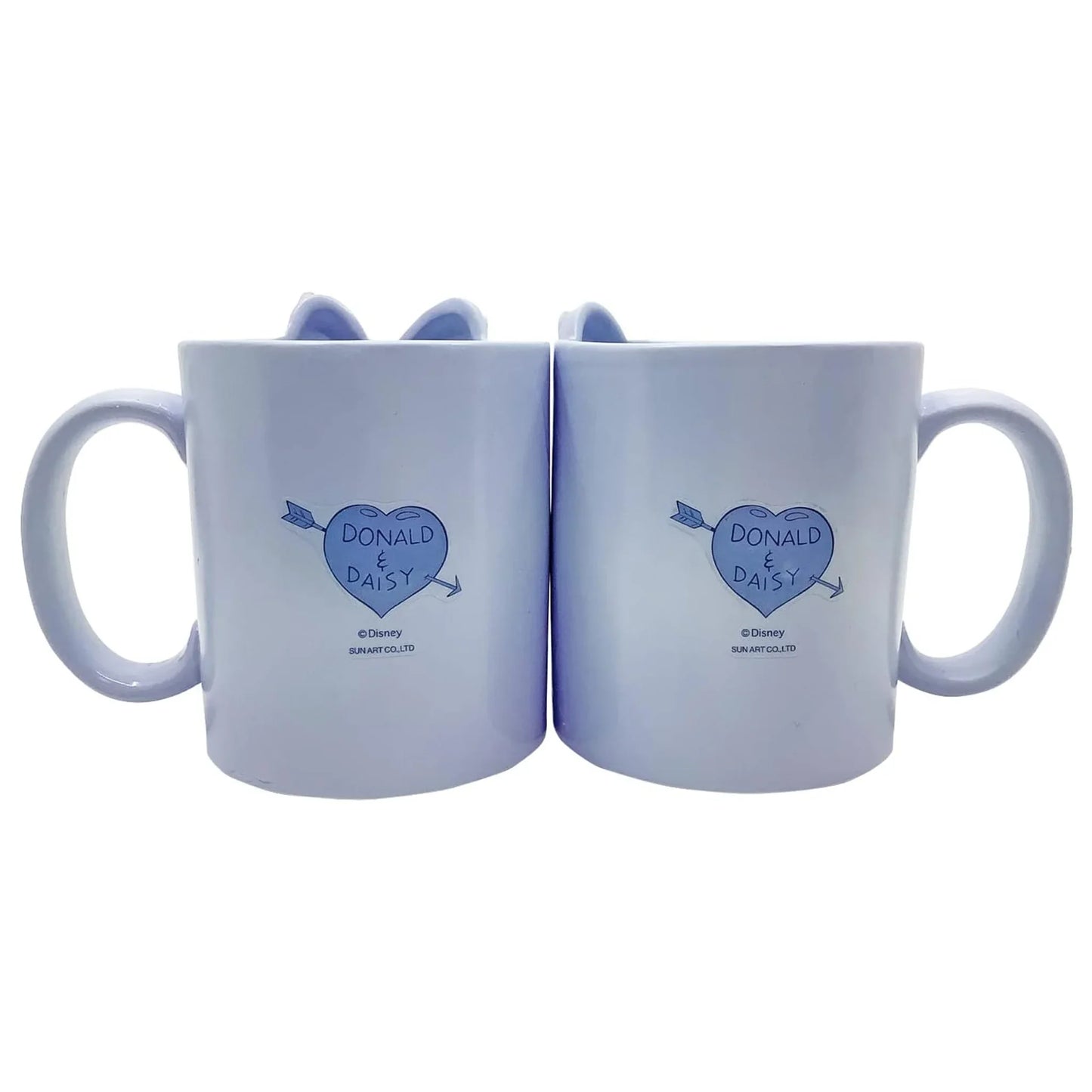 Disney Donald & Dizzy Duck porcelain mug set – collectible pair with gift box.
