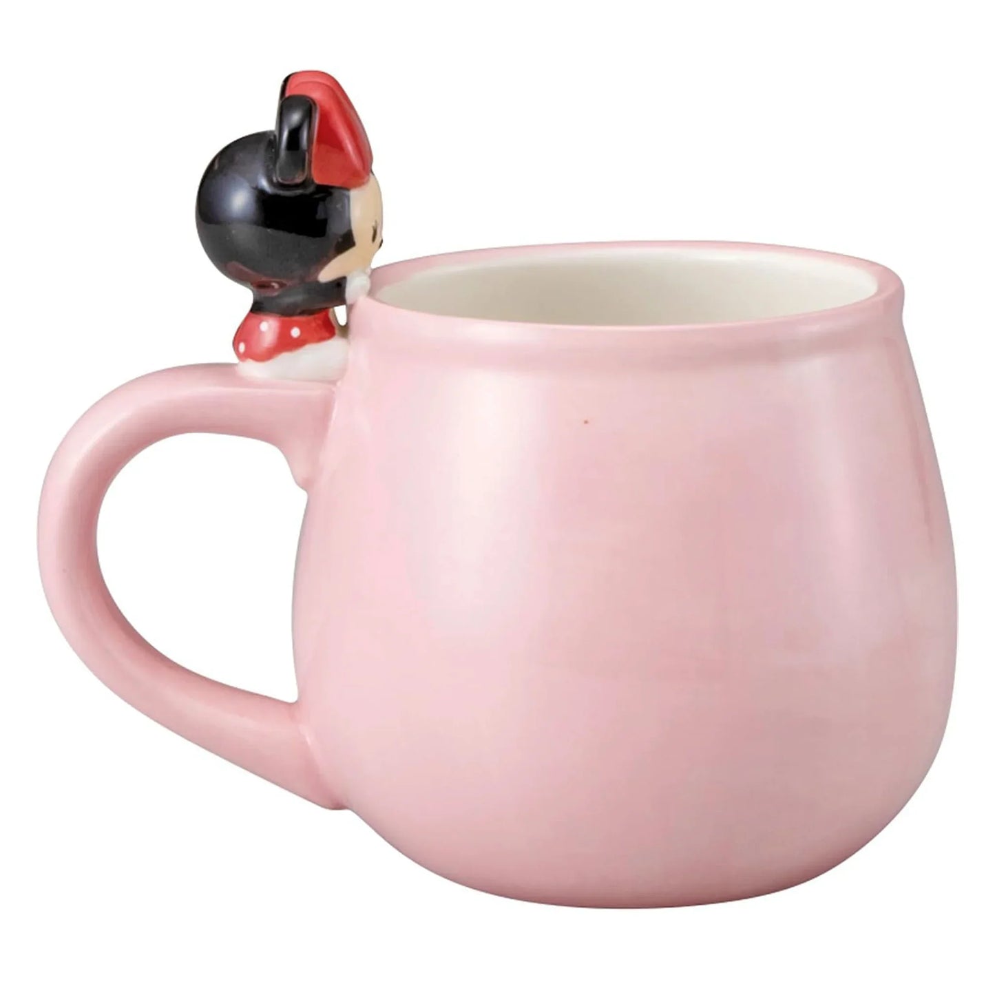 Disney Minnie Mouse Yururun Mug - 3D Handle Figure - Pink Porcelain Collectible Cup