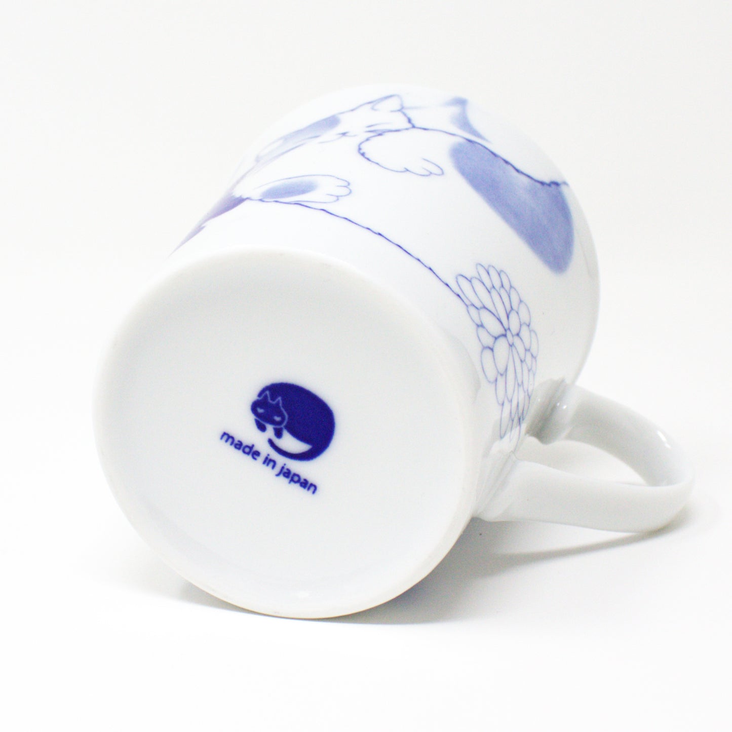Nohohon Cat Mug & Cherry Blossom Card – Japanese Porcelain Gift Set (Mugi or Sora)