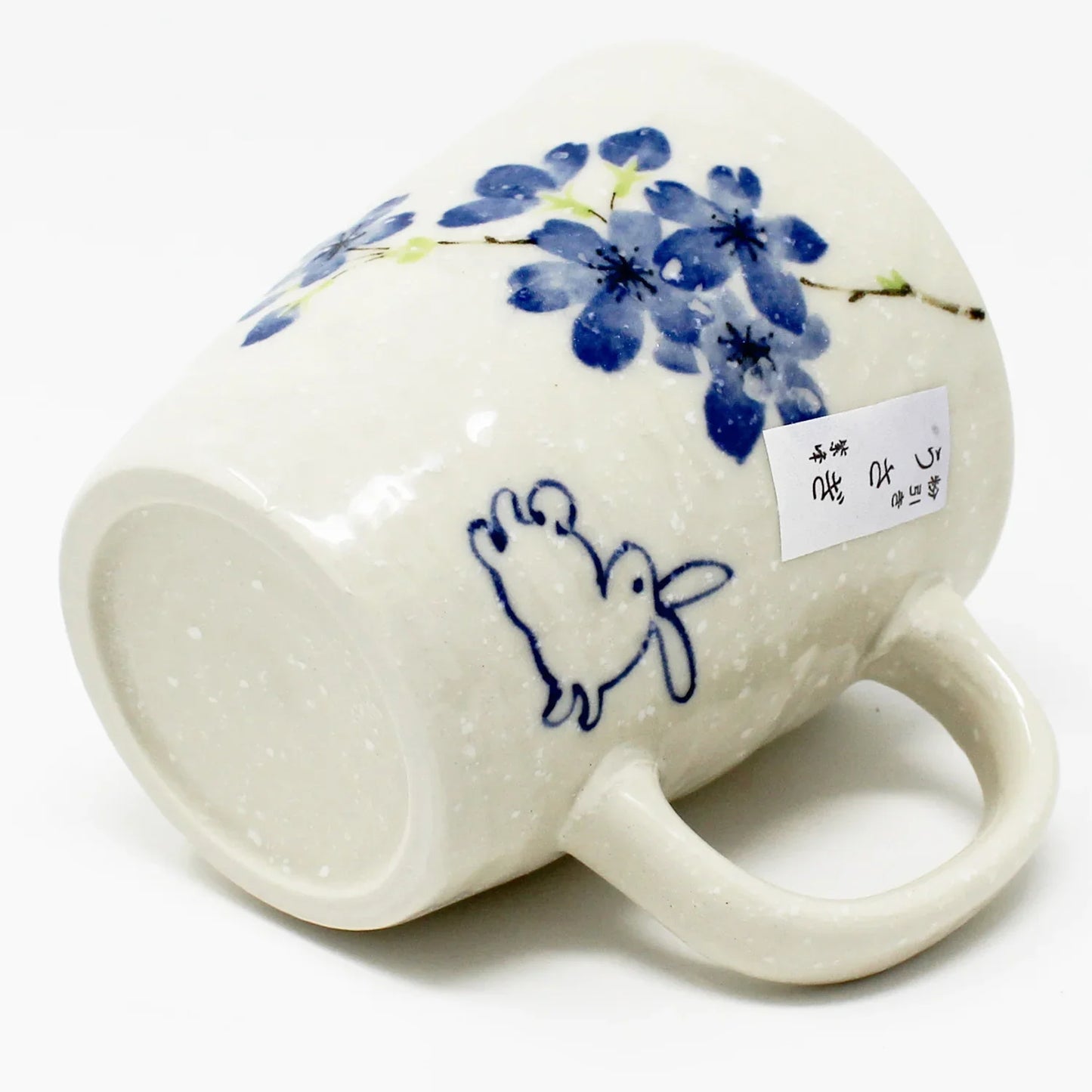 Mino Ware Sakura Rabbit Mug Pair Gift Set - Japanese Handmade Ceramic Cups | Made in Japan