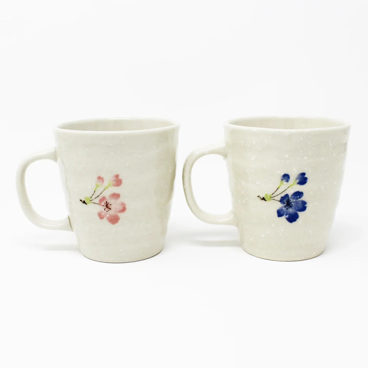Mino Ware Sakura Rabbit Mug Pair Gift Set - Japanese Handmade Ceramic Cups | Made in Japan
