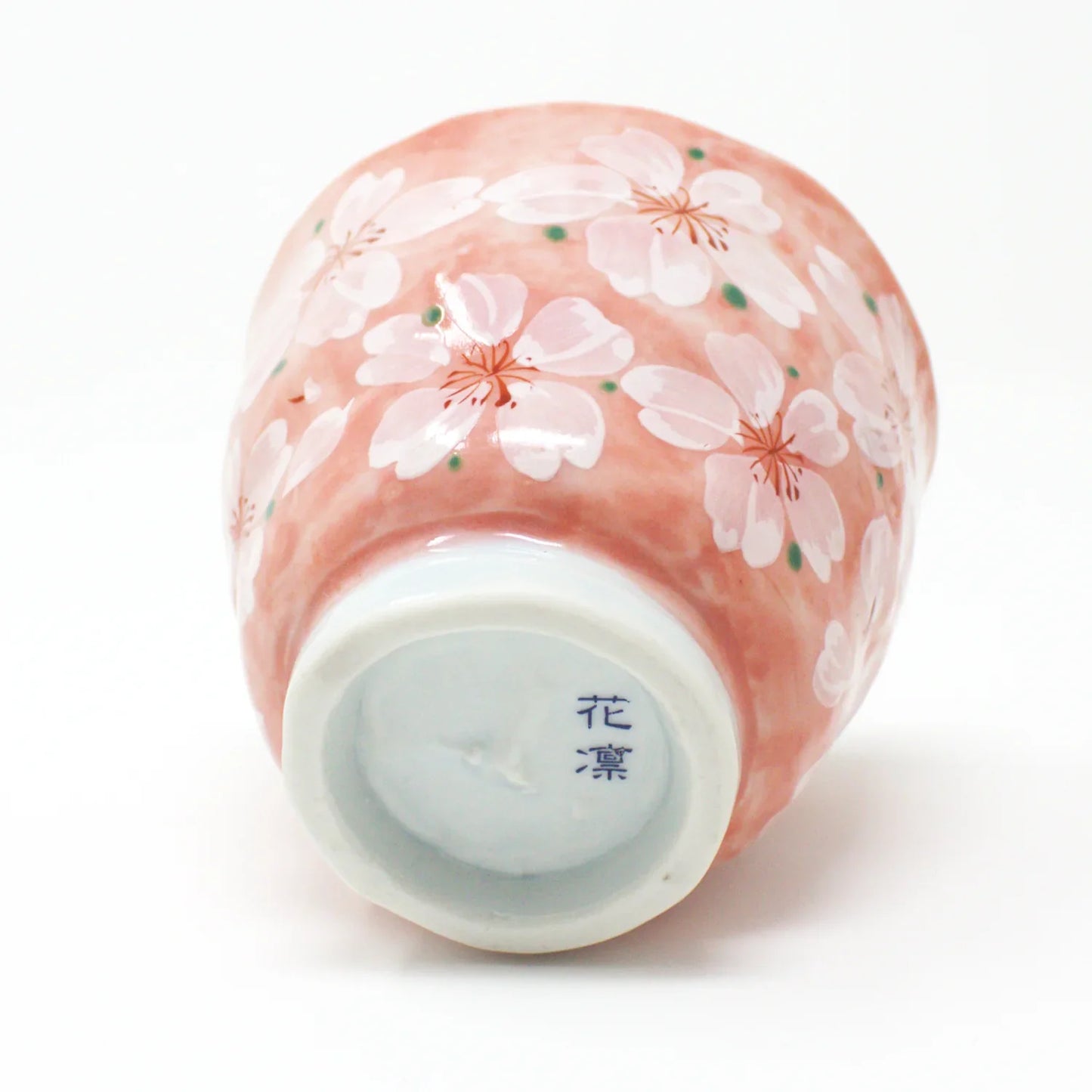 Bottom view of Mino Ware teacup showing smooth porcelain and authentic Japanese craftsmanship