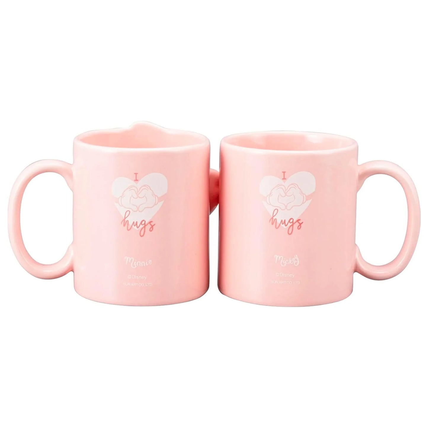 Disney Mickey & Minnie Kissing Mug Set - Porcelain Pair with Gift Box