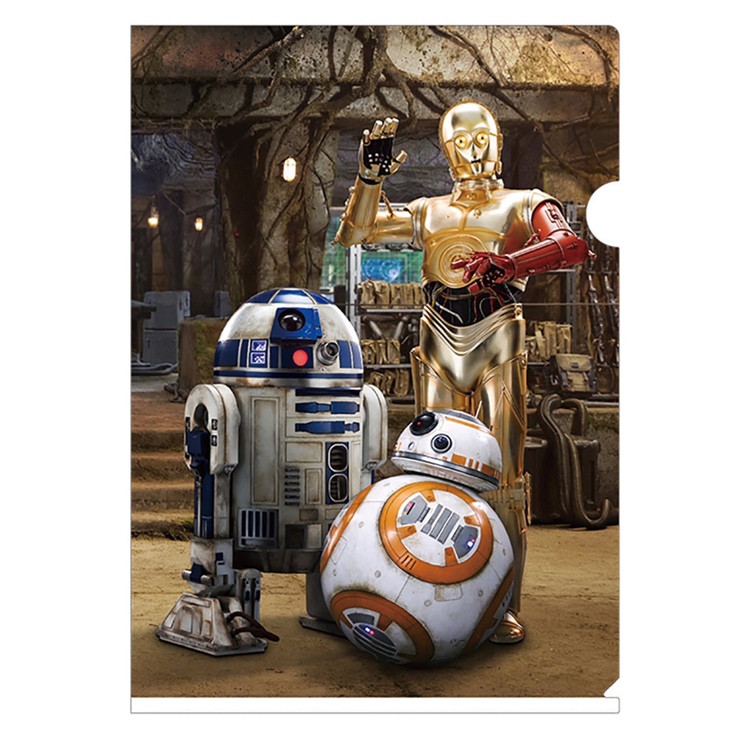 3D lenticular clear file with C-3PO, R2-D2, and BB-8 from The Force Awakens – Japan exclusive