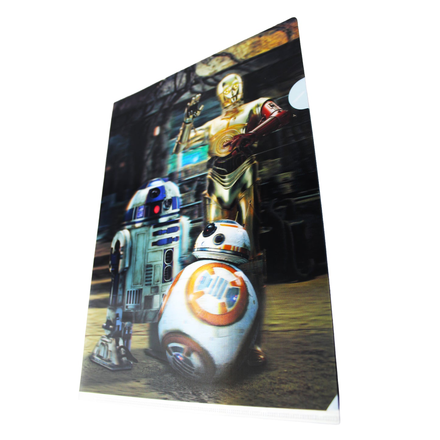 3D lenticular clear file with C-3PO, R2-D2, and BB-8 from The Force Awakens – Japan exclusive