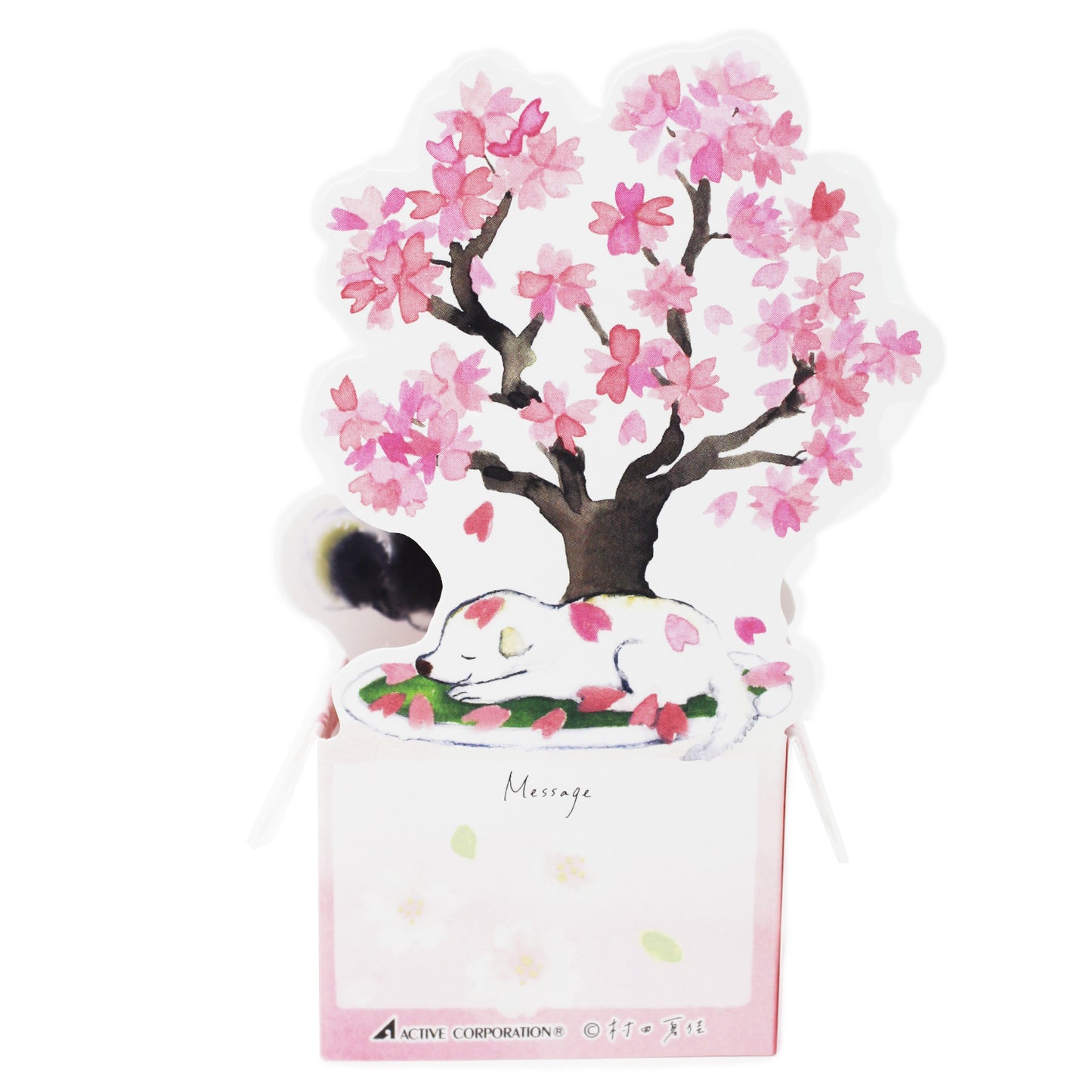 Shiba Inu & Cherry Blossoms 3D Box Pop-Up Card – Mini Sakura Card, Made in Japan - Miss Girlie Girl