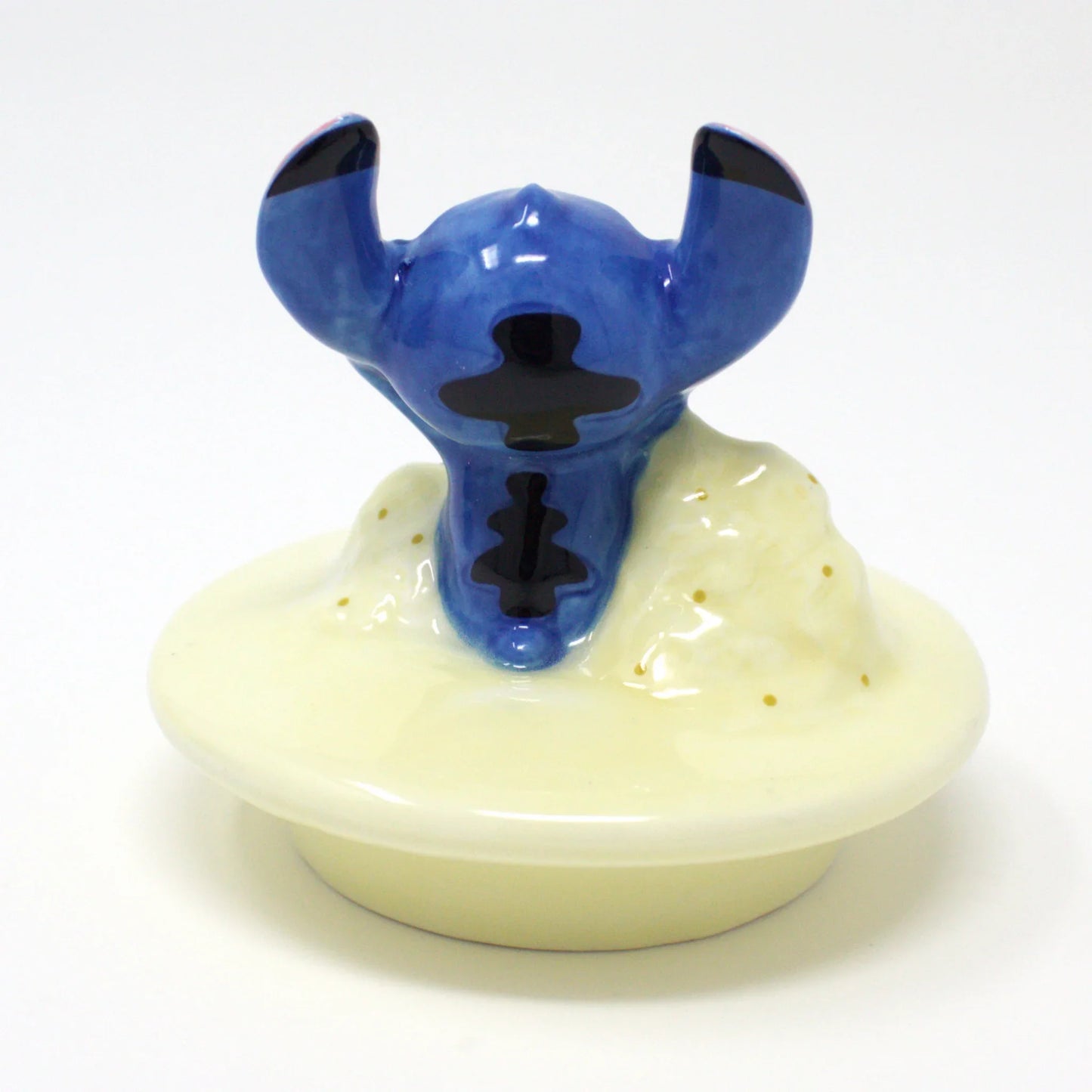 Disney Lilo & Stitch porcelain teapot with 3D Stitch figure on lid, blue design, includes themed gift box