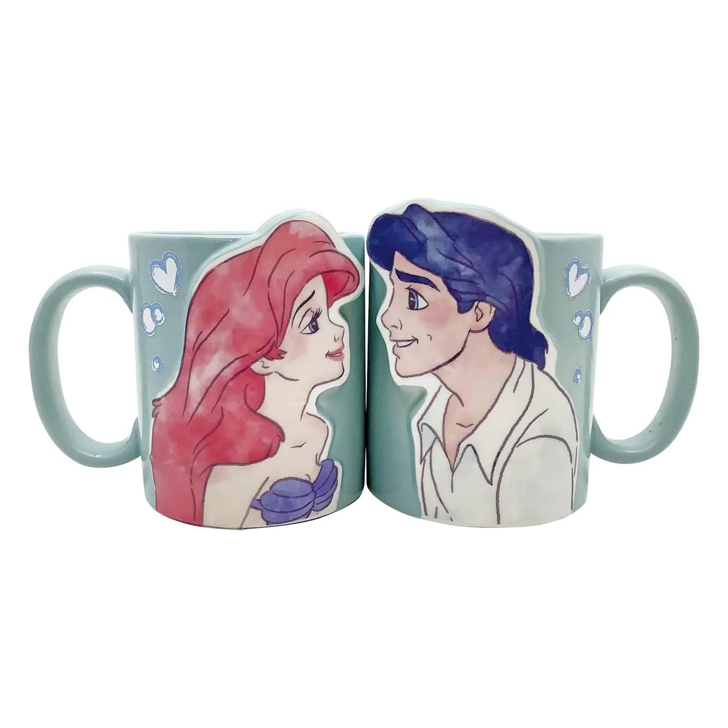 Disney The Little Mermaid Ariel Mug Set - Porcelain Pair with Gift Box