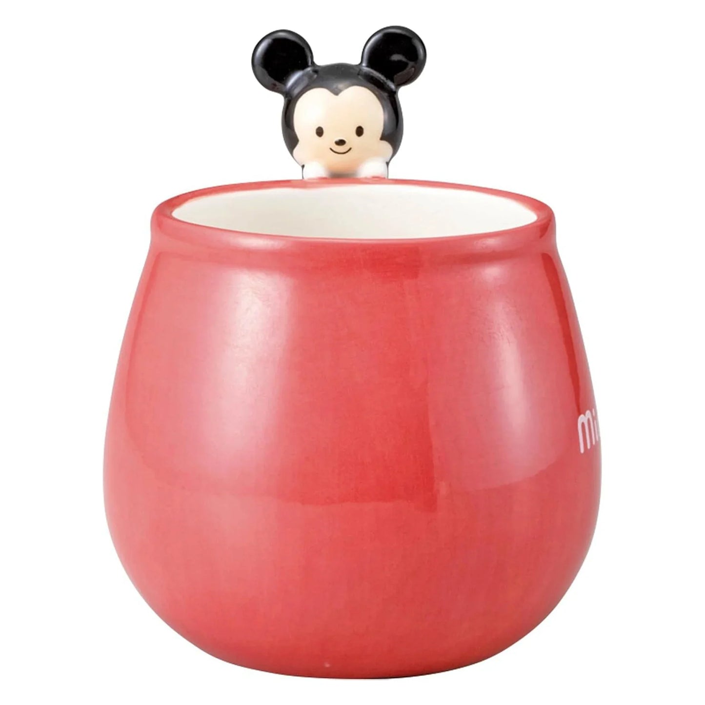 Disney Mickey Mouse Yururun Mug - 3D Handle Figure - Red Porcelain Collectible Cup