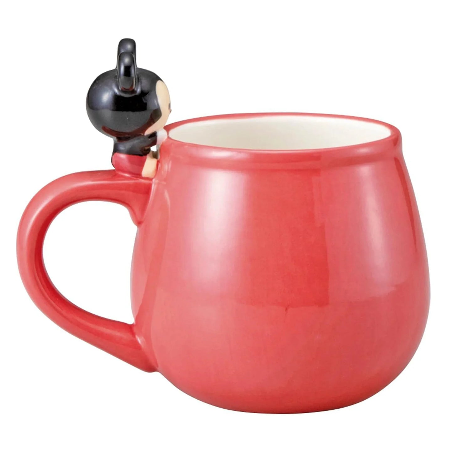 Disney Mickey Mouse Yururun Mug - 3D Handle Figure - Red Porcelain Collectible Cup
