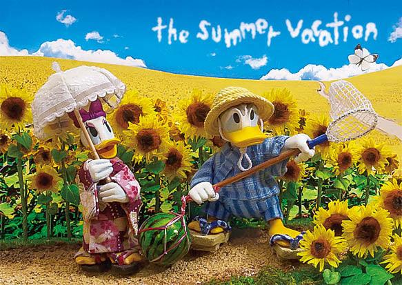 Disney Donald Duck and Daisy The Summer Vacation 3D Lenticular Greeting Card - Miss Girlie Girl