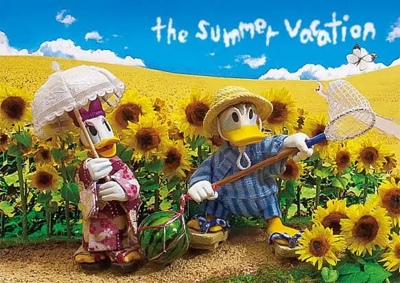 Disney Donald Duck and Daisy The Summer Vacation 3D Lenticular Greeting Card by Daigo