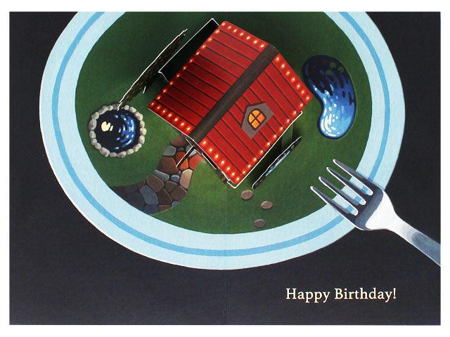 Miniature World Bistro 3D Pop-Up Birthday Card – Unique Decorative Greeting - Miss Girlie Girl