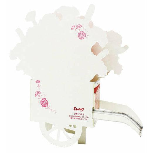 Carnation Wagon Bouquet 3D Pop-Up Mother’s Day Card – Elegant Floral Wheelbarrow Design - Miss Girlie Girl