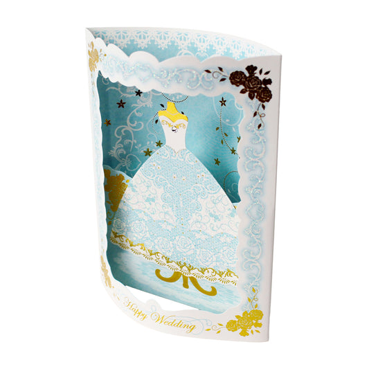 Sparkling Bridal Dress Wedding Pop Up Greeting Card - Miss Girlie Girl