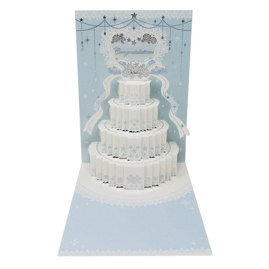 Best Day Ever Wedding Laser Cut Pop Up Card – Elegant 3D Wedding Congratulations Greeting Card for Bride & Groom - Miss Girlie Girl