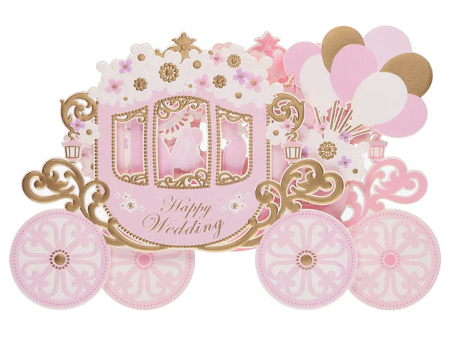 Luxury Wedding Carriage 3D Pop up Greeting Card - Miss Girlie Girl