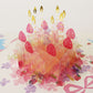 Happy Birthday Crystal Laser Cut Cake Pop Up Greeting Card - Miss Girlie Girl