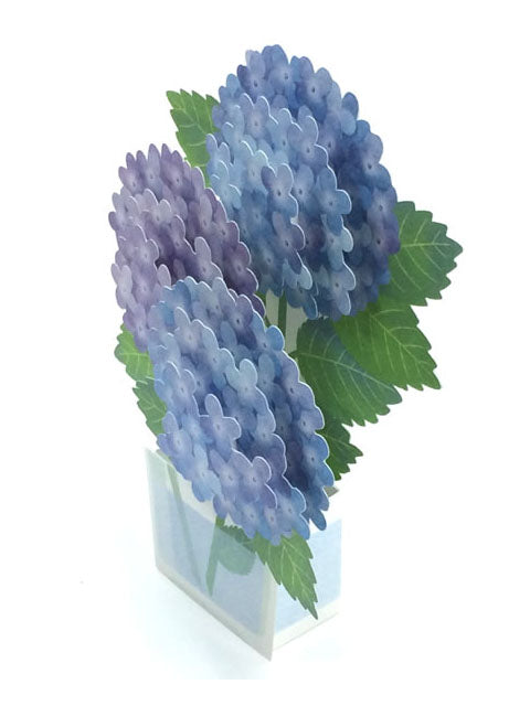 Luxuriant Hydrangea Pop Up Decorative Greeting Card - Miss Girlie Girl