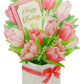 Happy Birthday Flower Bouquet - Tulip - Pop Up Greeting Card - Miss Girlie Girl