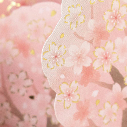 Shiba Inu & Cherry Blossoms 3D Pop-Up Card – Made in Japan, Gold Foil - Miss Girlie Girl