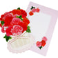 Flowers in Basket - Rose and Carnation - Pop Up Greeting Card