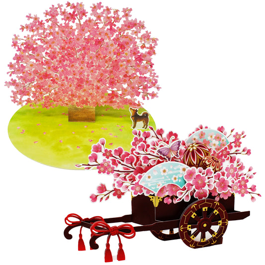 Cherry Blossom Duo – Premium 3D Pop-Up Card Set (2 Cards)