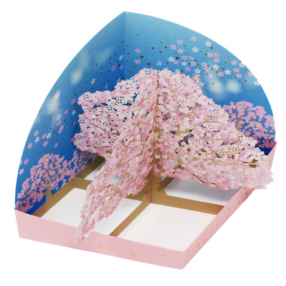 Cherry Blossom 3D Pop-Up Card – Elegant Sakura Tree with Gold Foil & Washi Paper - Miss Girlie Girl