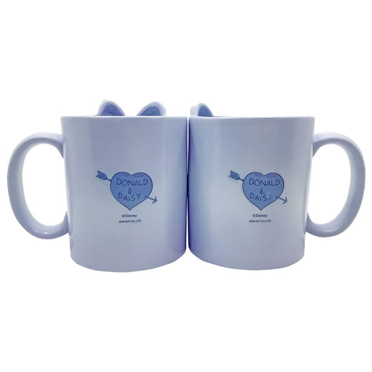 Disney Donald & Dizzy Duck porcelain mug set – collectible pair with gift box.
