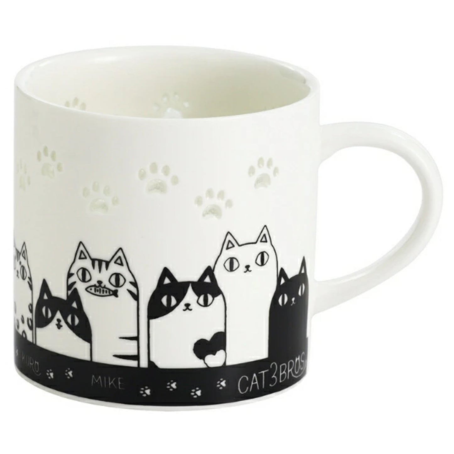 Firefly Carved Cat Mug – 3 Cat Brothers Stretch Openwork Porcelain