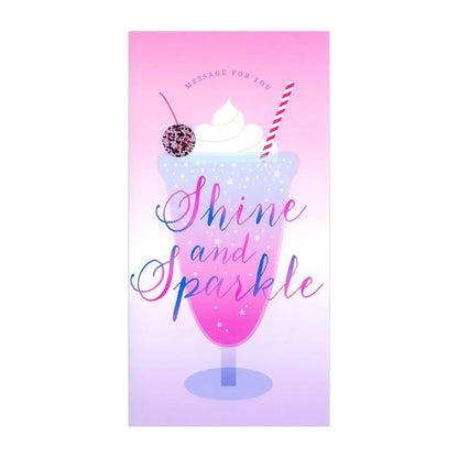 Ice Cream Float Holographic Pop-Up Card – Retro 3D design with cherry and straw – Made in Japan