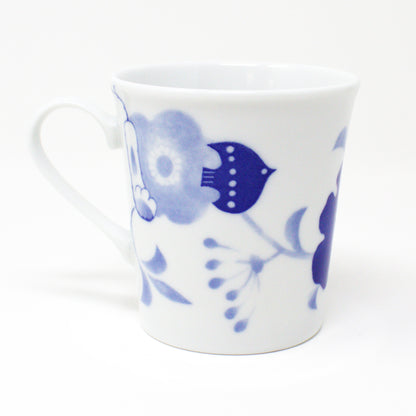 Nohohon Cat Mug & Cherry Blossom Card – Japanese Porcelain Gift Set (Mugi or Sora)
