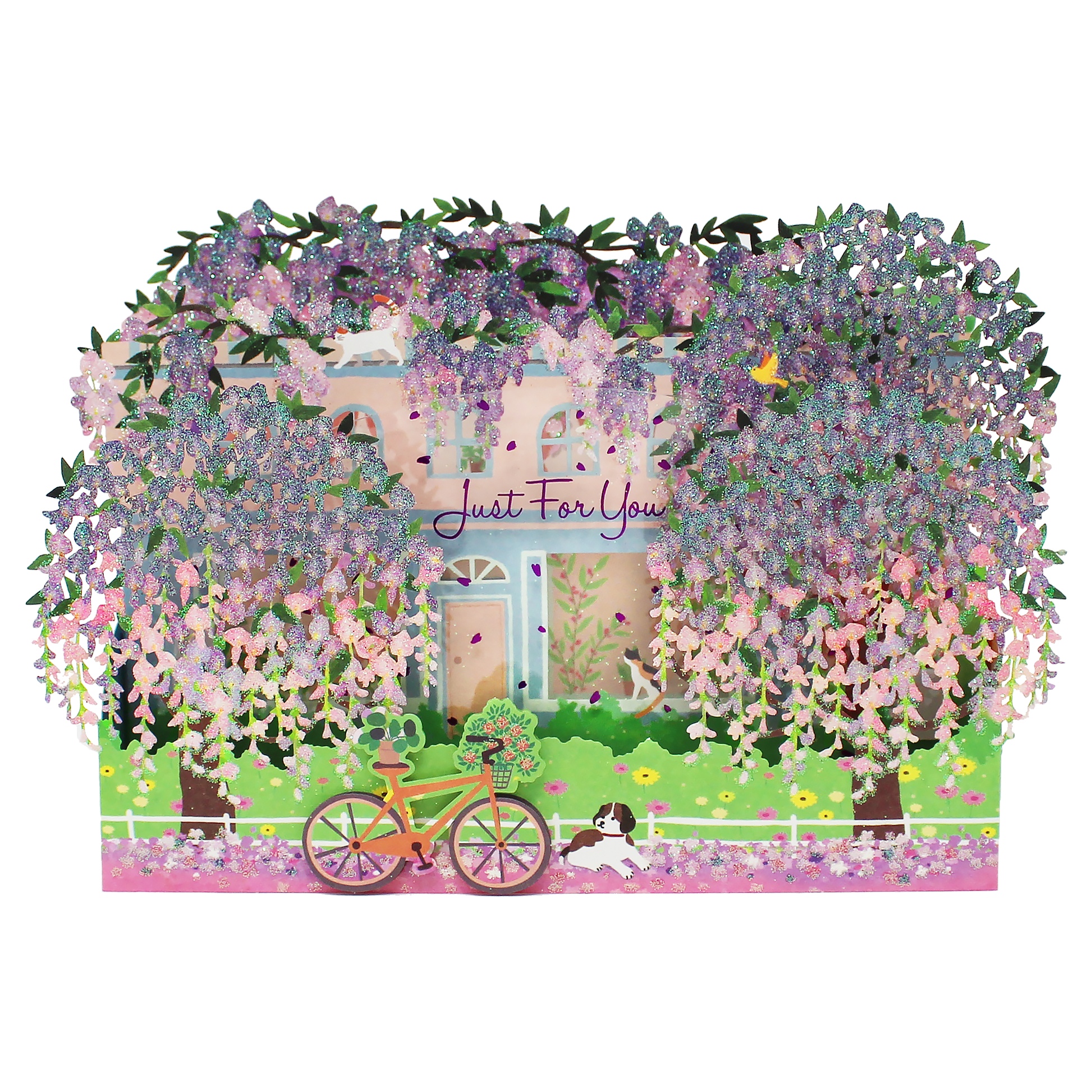 Wisteria pop up card