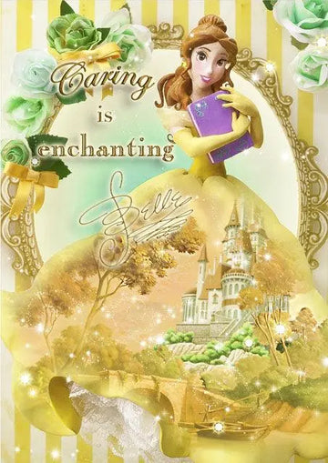 Disney Princess Belle Dress Theater 3D Lenticular Card Miss Girlie Girl Disney Princess Belle Dress Theater 3D Lenticular Card Miss Girlie Girl